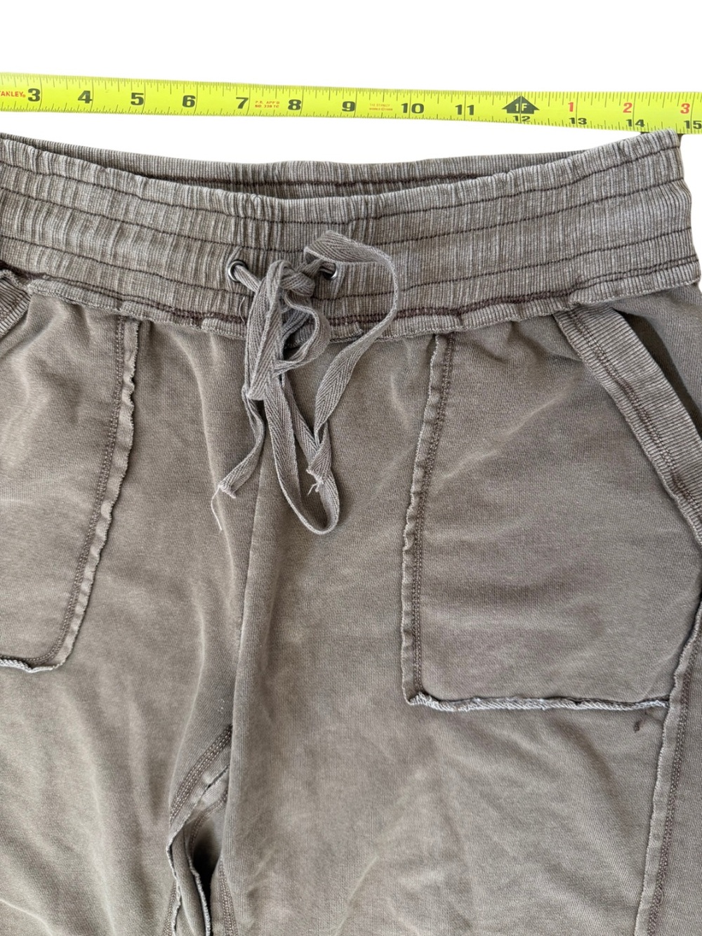 Anthropologie Daily Practice Wide Leg Sweatpants Heathered Brown Size S - Picture 5 of 7